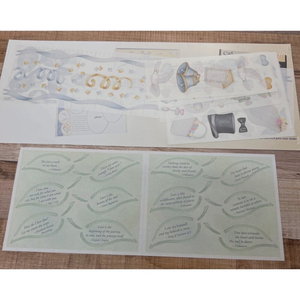 Creative Memories Wedding Stickers Customizable Pack For Scrapbooks & Photo Albu